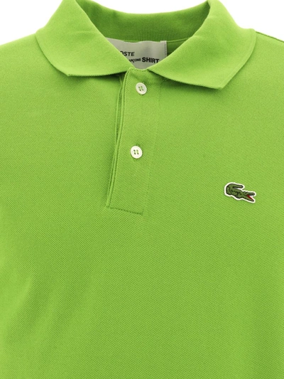 Shop Comme Des Garçons "lacoste X " Polo Shirt In Green