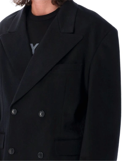 Shop Junya Watanabe Double Brast Jacket In Black