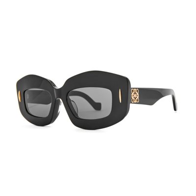 Shop Loewe Lw40114i 01a Sunglasses In Nero