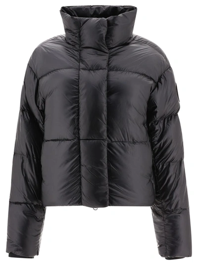 Shop Canada Goose "cypress Cropped" Down Jacket In Black