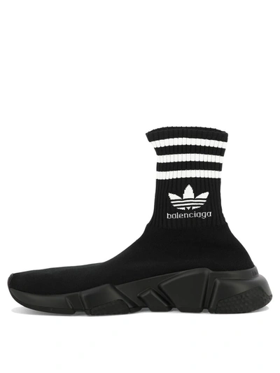 Shop Balenciaga X Adidas "speed" Sneakers In Black