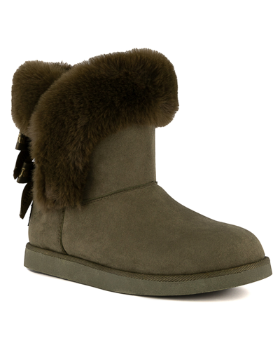 Shop Juicy Couture Women's King 2 Cold Weather Pull-on Boots In Olive