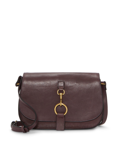 Shop Lucky Brand Women's Kate Leather Crossbody Handbag In Blackberry
