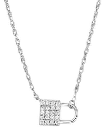 Shop Fossil Sterling Silver Lock Chain Necklace