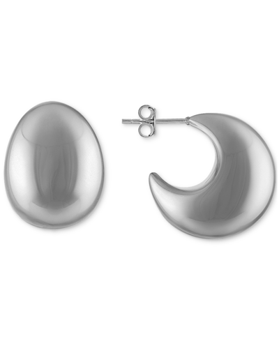 Shop Oma The Label Ewa Hoop Earrings In Silver