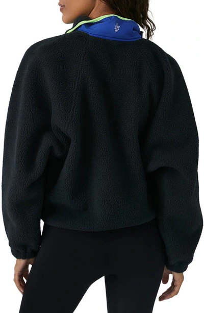 Shop Free People Hit The Slopes Colorblock Pullover In Black Sporty Combo