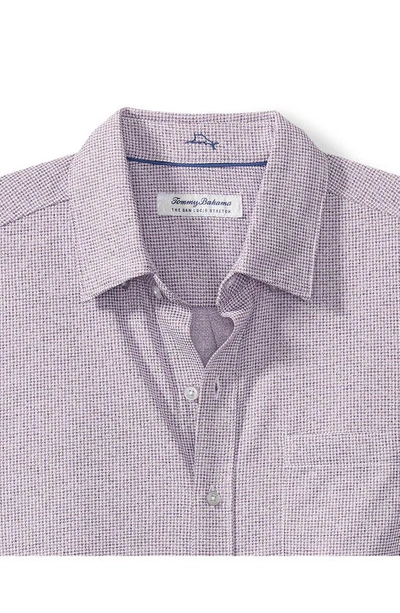 Shop Tommy Bahama San Lucio Houndstooth Button-up Shirt In Deep Grape