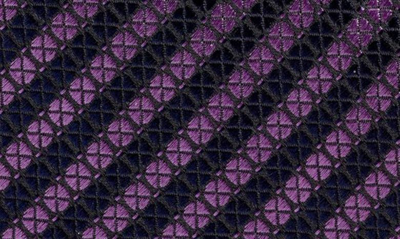 Shop Zegna Ties Macroarmature Stripe Silk Tie In Purple