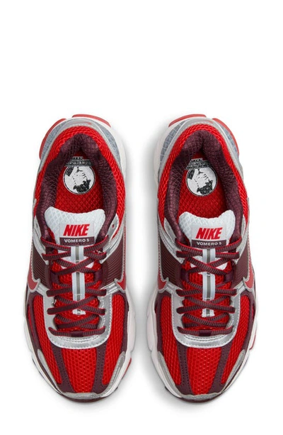 Shop Nike Zoom Vomero 5 Sneaker In Mystic Red/ Metallic Platinum