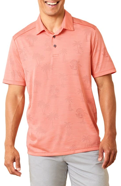 Tommy Bahama Palm Coast Palmera Islandzone® Recycled Polyester Polo In Shellrossa