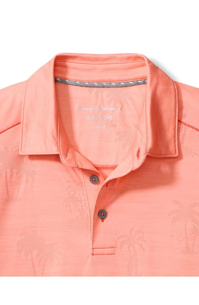 Tommy Bahama Palm Coast Palmera Islandzone® Recycled Polyester Polo In Shellrossa