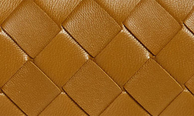 Shop Bottega Veneta Mini Intrecciato Leather Crossbody Bag In 7746 Acorn-muse Brass