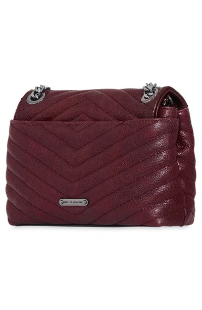 Rebecca Minkoff Edie Tweed Convertible Crossbody Bag In Garnet