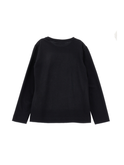 Monnalisa Cotton T-shirt With Logo In Black