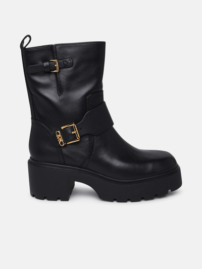 Shop Michael Michael Kors 'perry' Black Shiny Leather Boots