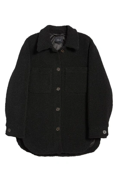 Shop Rails Connie Fleece Shirt Jacket In Black Teddy