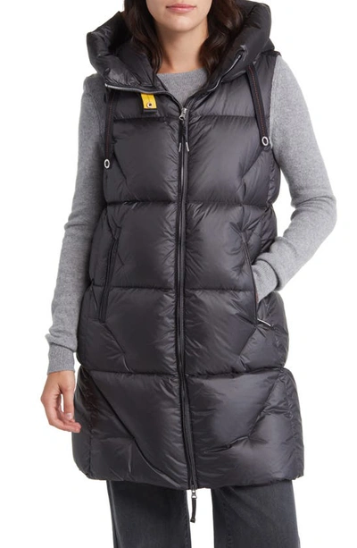 Shop Parajumpers Zuly Water Repellent 750 Fill Power Hooded Puffer Vest In Pencil