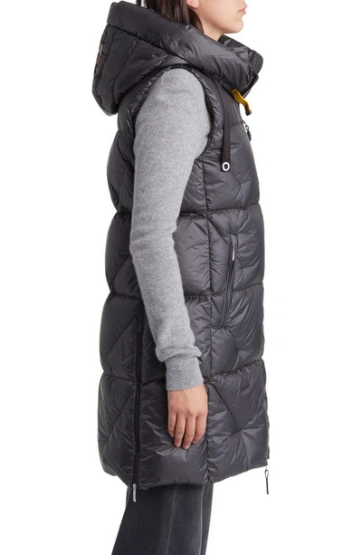 Shop Parajumpers Zuly Water Repellent 750 Fill Power Hooded Puffer Vest In Pencil