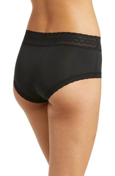 Meundies Feelfree Lace Hipster Briefs In Black