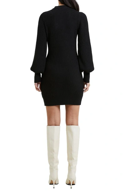 Shop French Connection Vhari Babysoft Rib Sweater Minidress In Black
