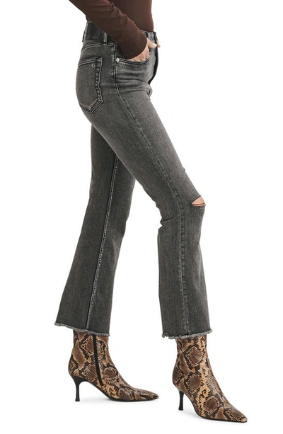 Shop Rag & Bone Casey Frayed High Waist Ankle Flare Jeans In Serwholes