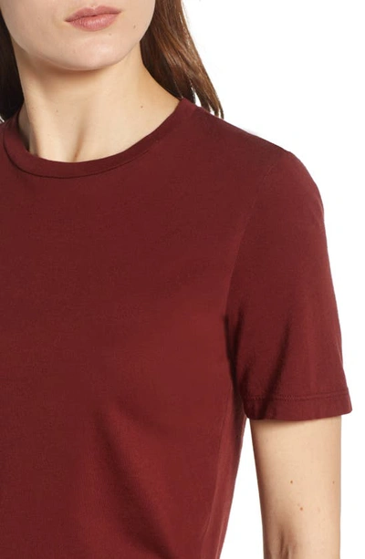 Shop Ag Crewneck Tee In Tannic Red
