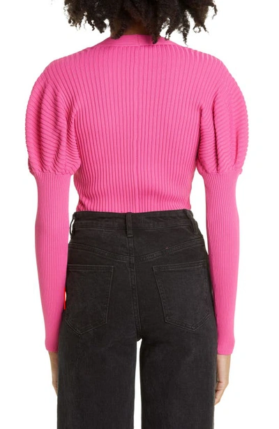 Shop Ted Baker Ivery Rib Juliet Sleeve Sweater In Deep-pink