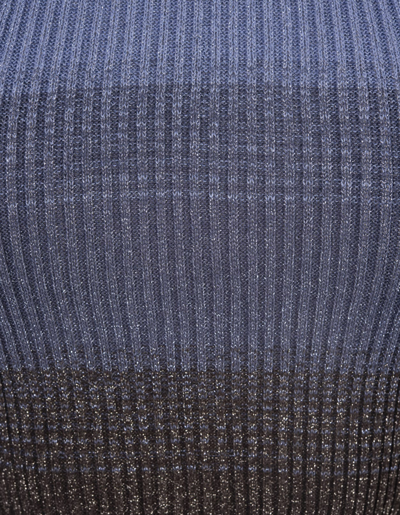 Gcds Degradé Ribbed-knit Cropped Top In Blu