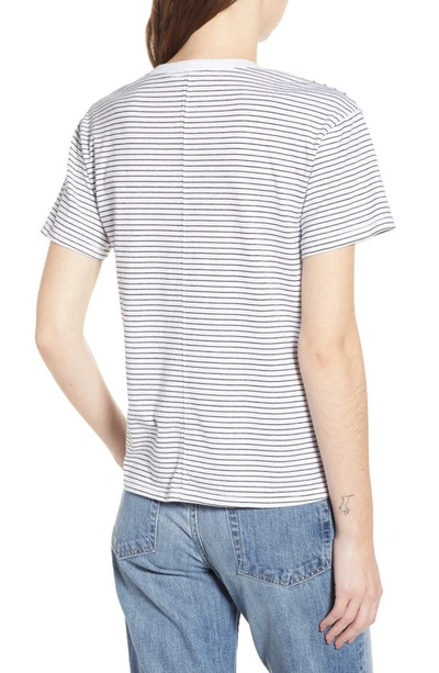 Shop Ag Henson Stripe Tee In True White / True Black