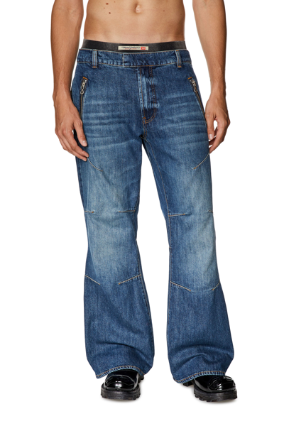 Shop Diesel Straight Jeans In Blu
