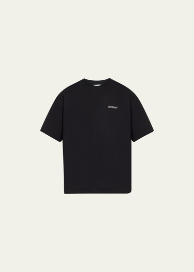 Shop Off-white Men's Arrow Skate T-shirt In Black Grey
