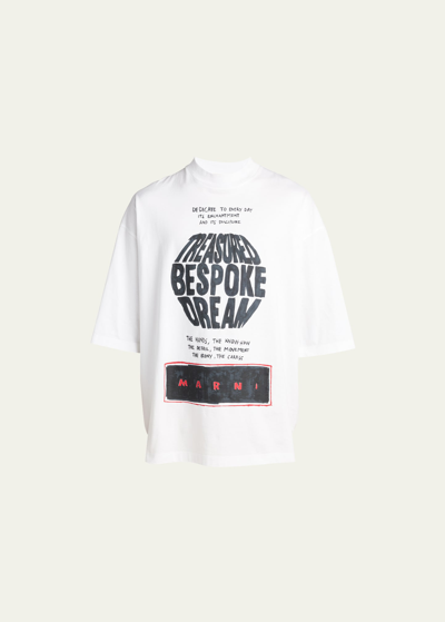 Shop Marni Men's Bespoke Dream Boxy T-shirt In Lily/white