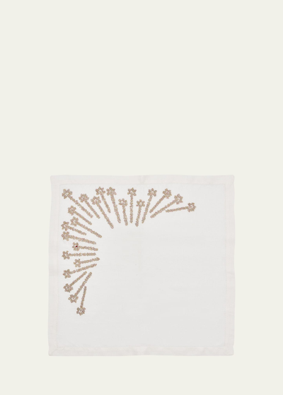 Shop Baccarat X Kim Seybert Lumiere Napkins, Set Of 4 In White/multi