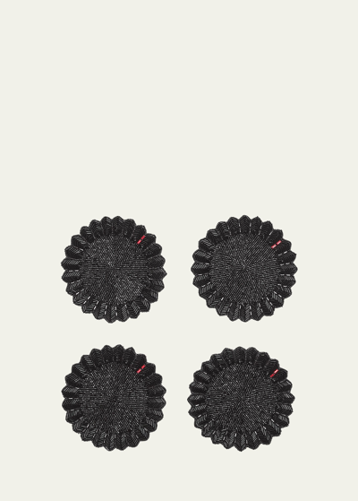 Baccarat X Kim Seybert Etoile Black Coasters, Set Of 4 In Black