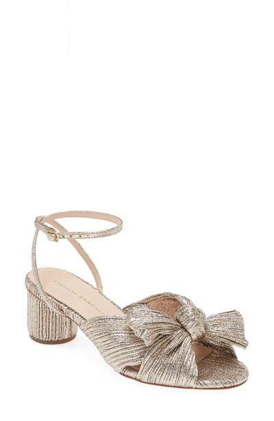 Shop Loeffler Randall Dahlia Ankle Strap Knotted Sandal In Champagne