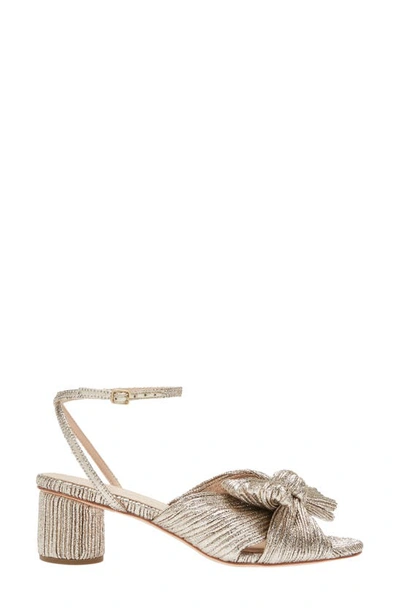 Shop Loeffler Randall Dahlia Ankle Strap Knotted Sandal In Champagne