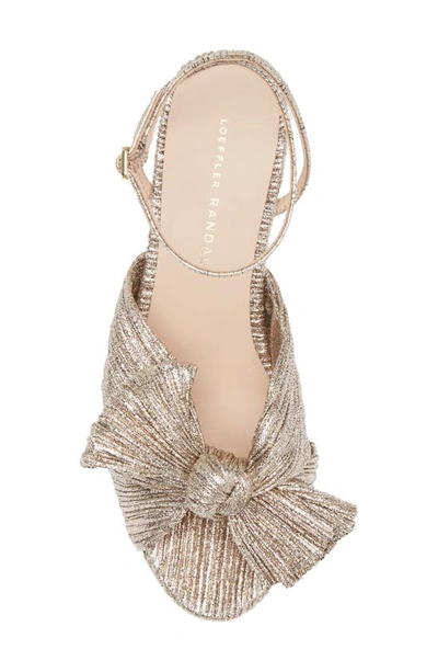 Shop Loeffler Randall Dahlia Ankle Strap Knotted Sandal In Champagne