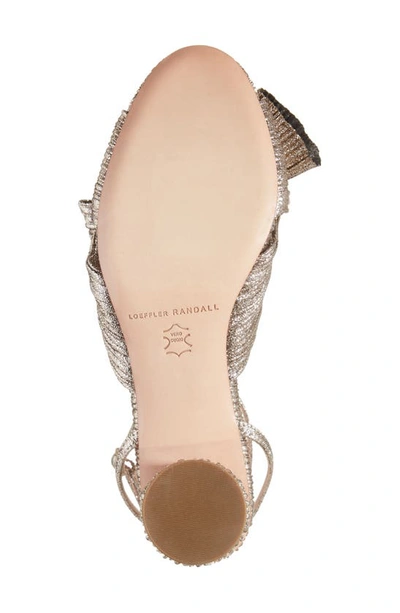 Shop Loeffler Randall Dahlia Ankle Strap Knotted Sandal In Champagne