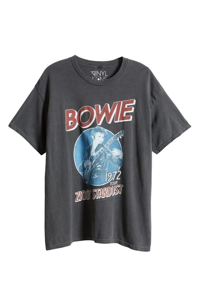 Shop Vinyl Icons Bowie Ziggy Stardust Cotton Graphic T-shirt In Washed Black