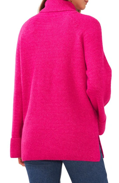 Shop Vince Camuto Cowl Neck Knit Tunic In Pomegranate Pink