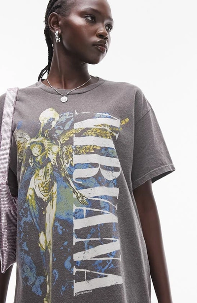 Topshop Nirvana Angel Graphic T shirt In Black ModeSens