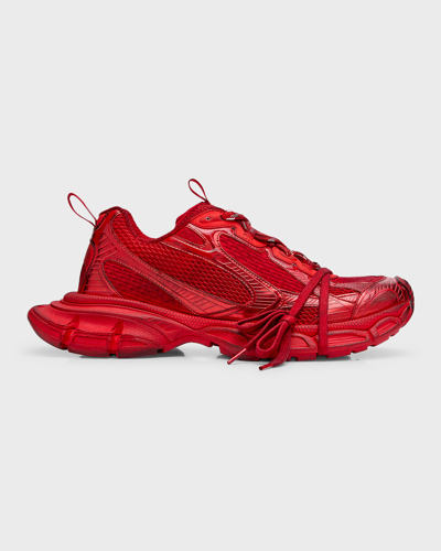 Shop Balenciaga Men's 3xl Low-top Mesh Sneakers In 6000 Red