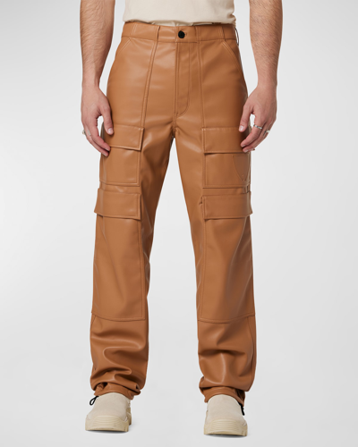 Shop Hudson Men's Achea Faux-leather Cargo Pants In Lefty