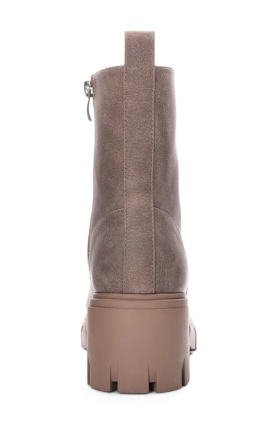 Shop Dirty Laundry Newz Combat Boot In Taupe