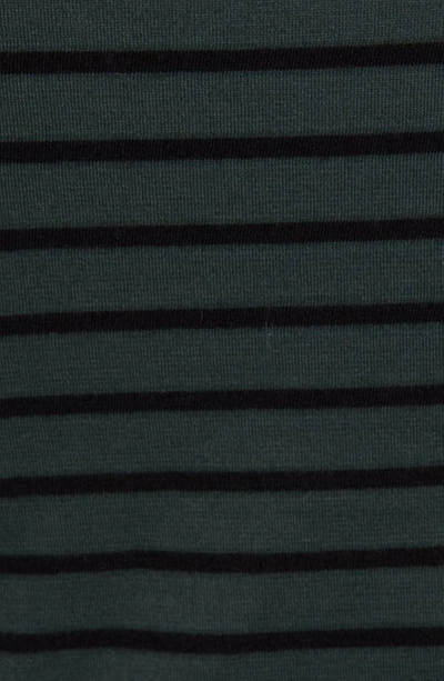 Shop Ag Chels Stripe Turtleneck Top In Pine Needle/ True Black
