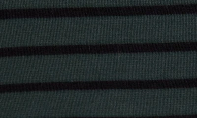 Shop Ag Chels Stripe Turtleneck Top In Pine Needle/ True Black