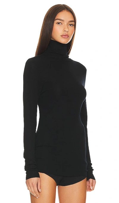 Aexae Wool Sheer Top In Black