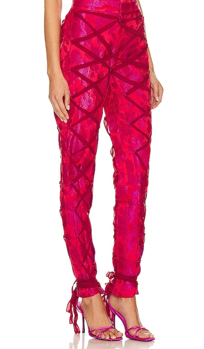 Shop Kim Shui Lace Up Pant In Pink