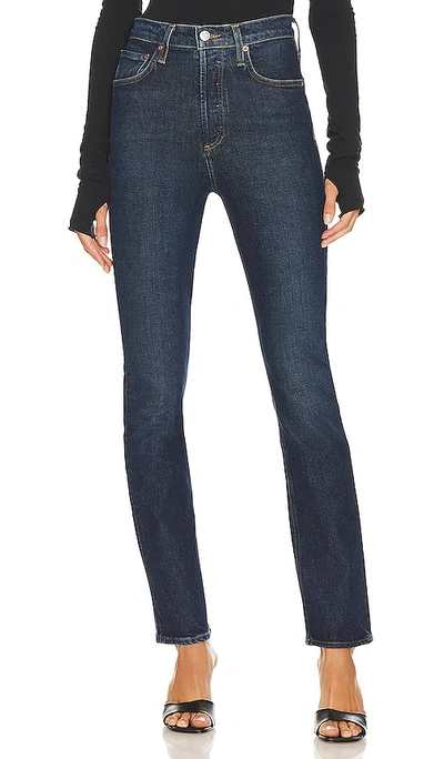 Agolde Freya Ultra High Rise Slim In Divided