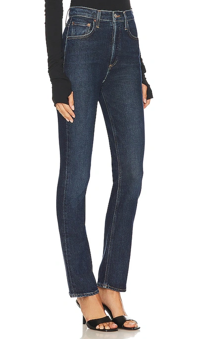 Shop Agolde Freya Ultra High Rise Slim In Divided